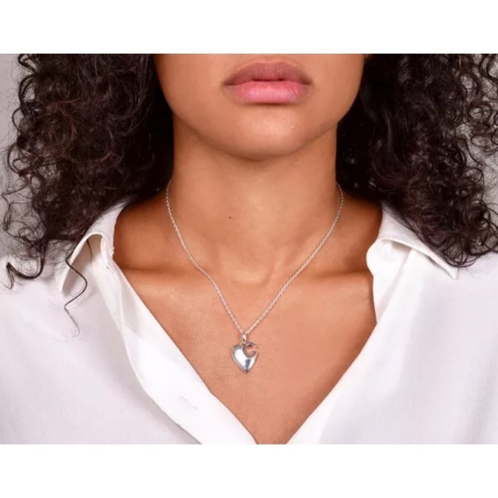 Gucci G Charlotte Heart 925 Sterling Silver Necklace